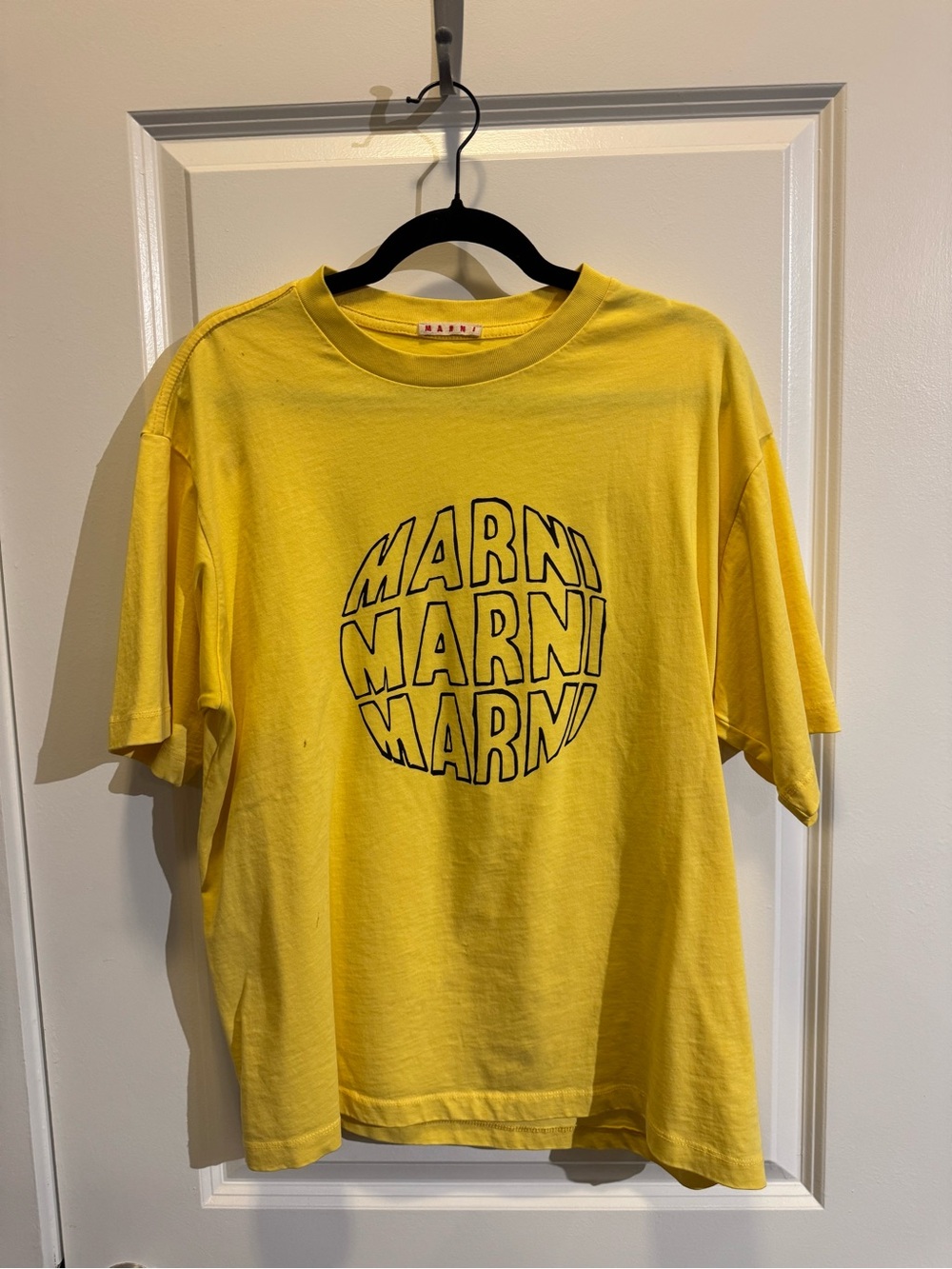 Marni Yellow Logo Graphic Short Sleeve Tee